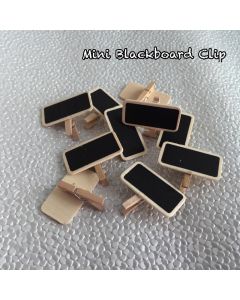 กระดานดำจิ๋วพร้อมไม้หนีบ เขียนแล้วลบได้ Mini Blackboard clip on Size S WB0001