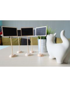 ป้ายไม้กระดานดำสี่เหลี่ยมแบบมีฐานตั้งโต๊ะได้ Mini Sign Stand Blackbord (Rectangle) WB0008